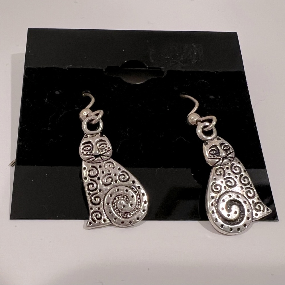 Brand new never worn cat earrings